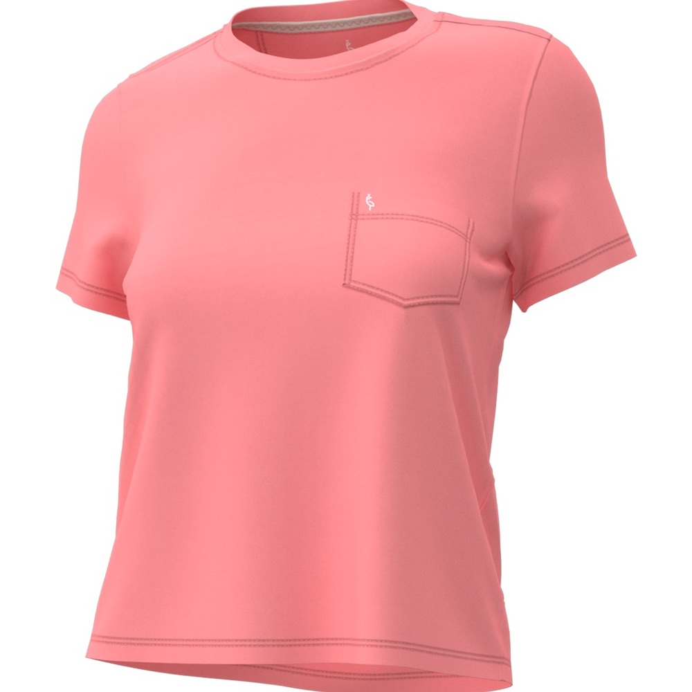 Women’s Coral Pocket Crewneck‎ Tee